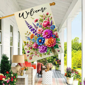 BlissYard seasonal welcome flag ideal for patios and porches.