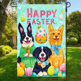 BlissYard farmhouse-style Easter flag adds festive charm to outdoor spaces.