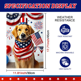 BlissYard Independence Day yard flag creates curbside celebration lighting.