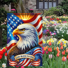 BlissYard outdoor flag withstands sun and weather with UV protection.