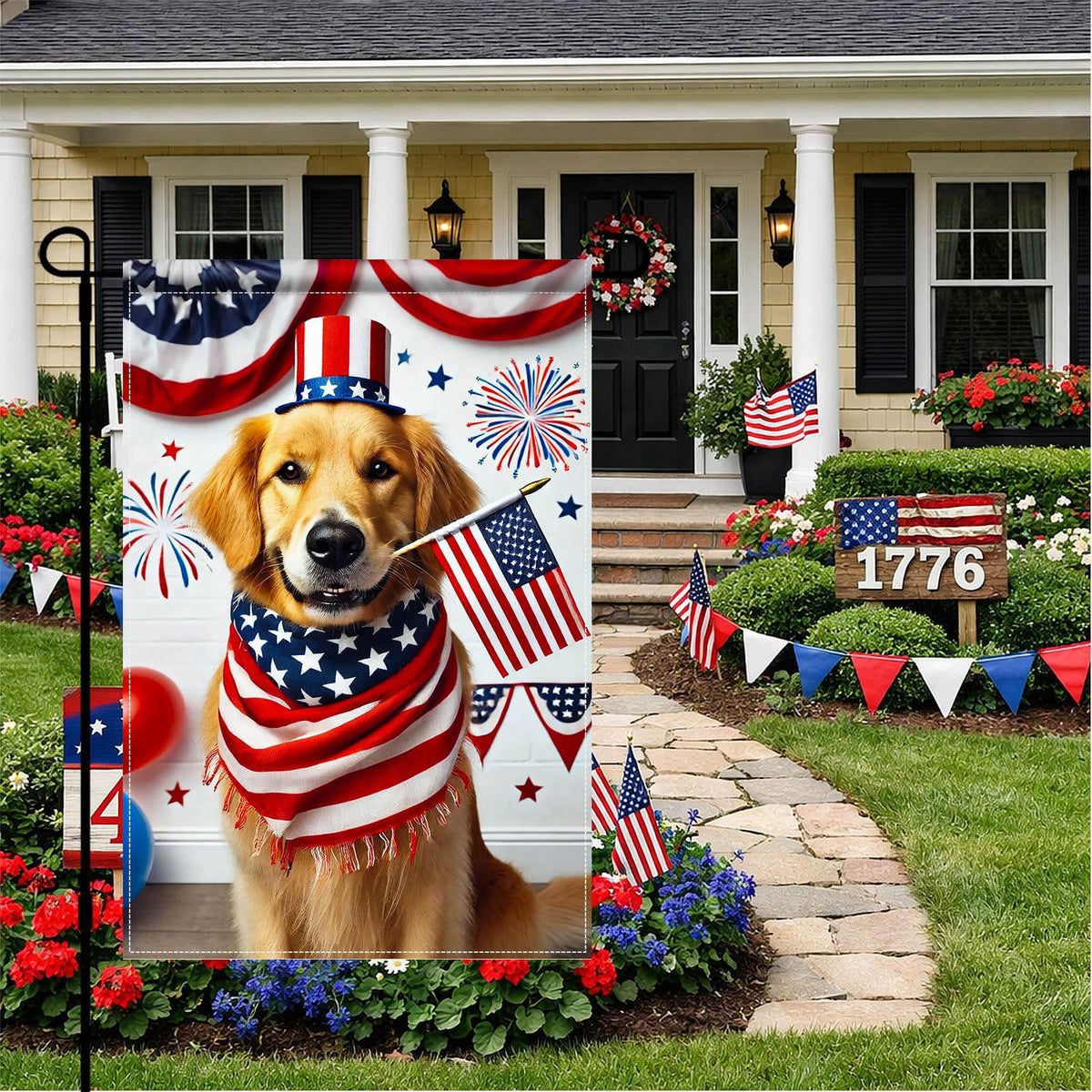 BlissYard patriotic yard decor flag is a thoughtful gift for dog lovers.