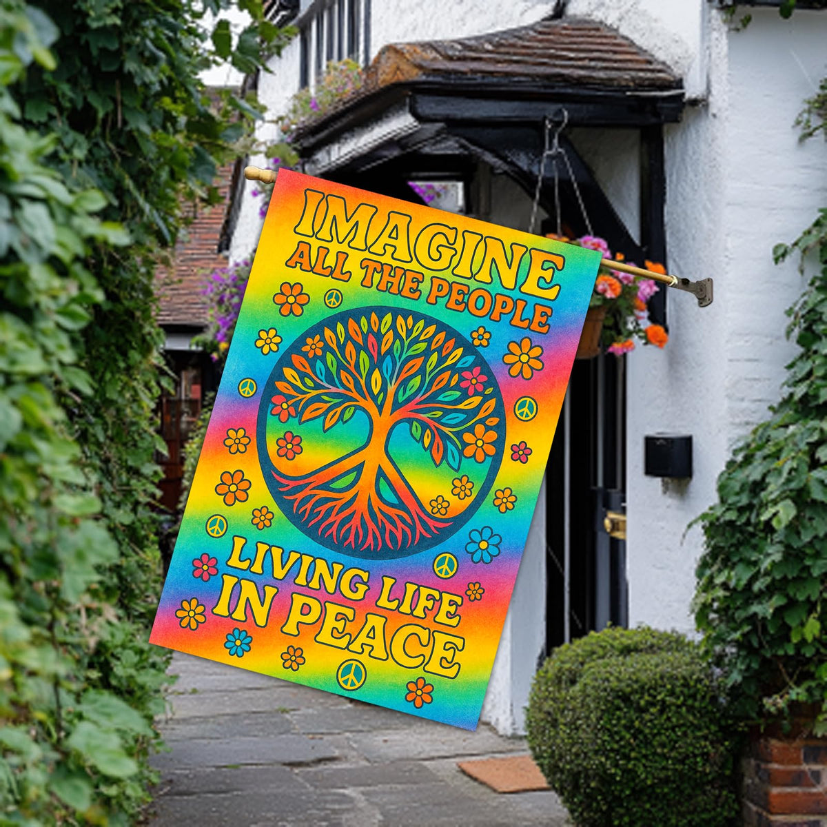 BlissYard peace flag makes a thoughtful gift for gardeners and peace lovers.