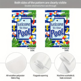 BlissYard double-sided pool flag ideal for outdoor parties