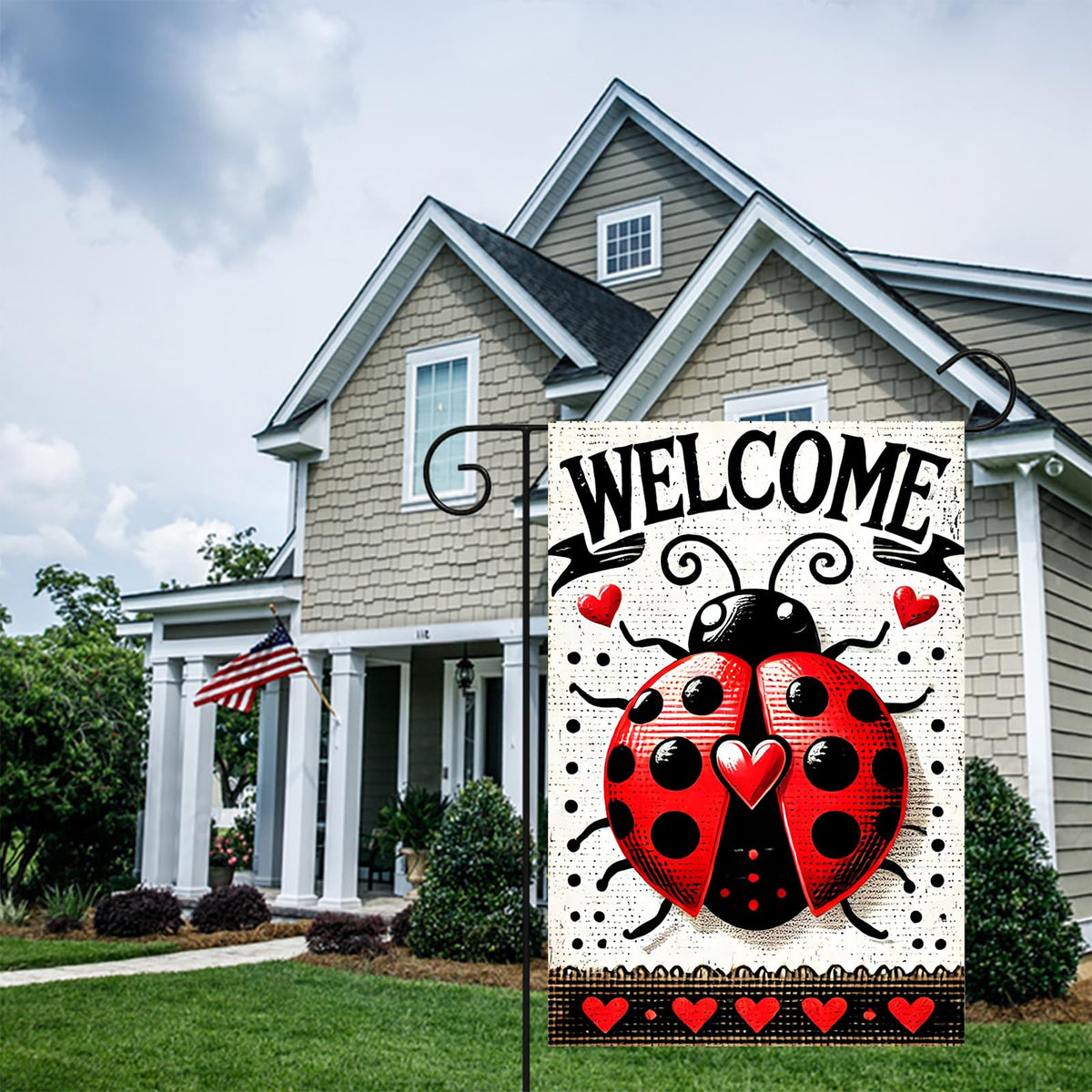 BlissYard Front Porch Flag: cheerful welcome adds farmhouse charm to entryways.
