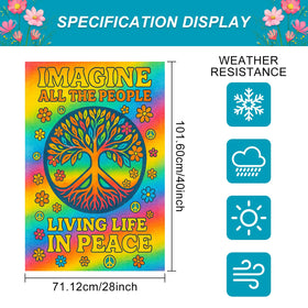 BlissYard rainbow boho flag brings vibrant energy to garden or patio.