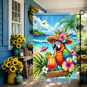 BlissYard tropical bird yard flag adds vibrant color to garden spaces