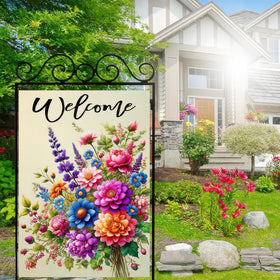 BlissYard 12x18 flag designed for year-round garden display.