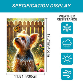 BlissYard Yorkshire Terrier artwork flag highlighting expressive eyes