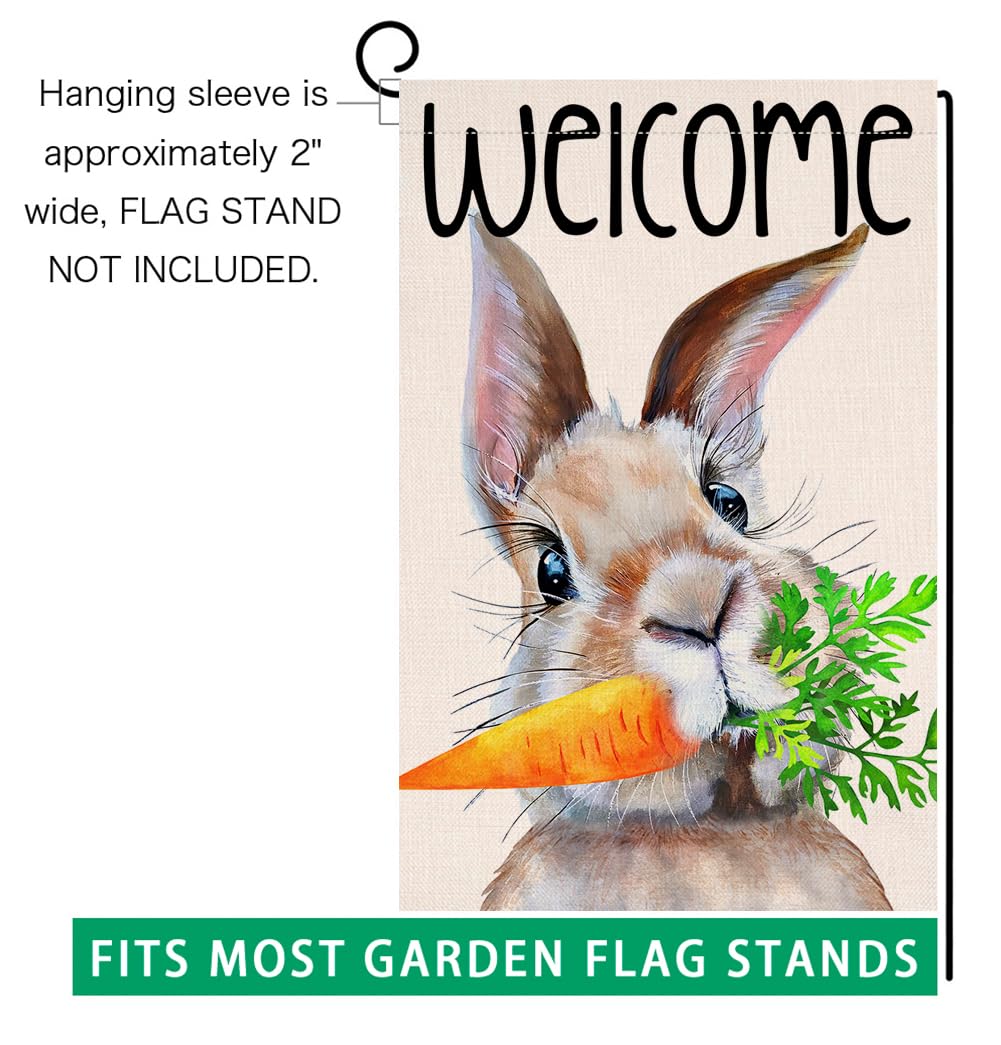 BLKWHT Burlap garden flag adds festive welcome to outdoor spaces.