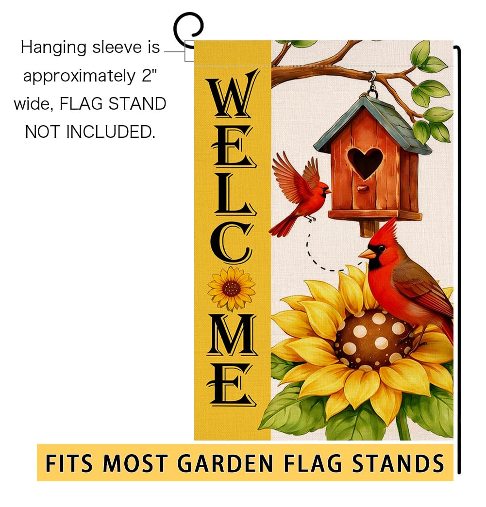 BLKWHT garden flag suits decks and verandas with cheerful seasonal color.