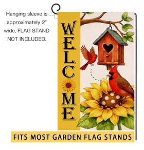 BLKWHT garden flag suits decks and verandas with cheerful seasonal color.