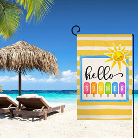 BLKWHT Double-Sided Popsicle garden flag provides two-way visibility for yard display