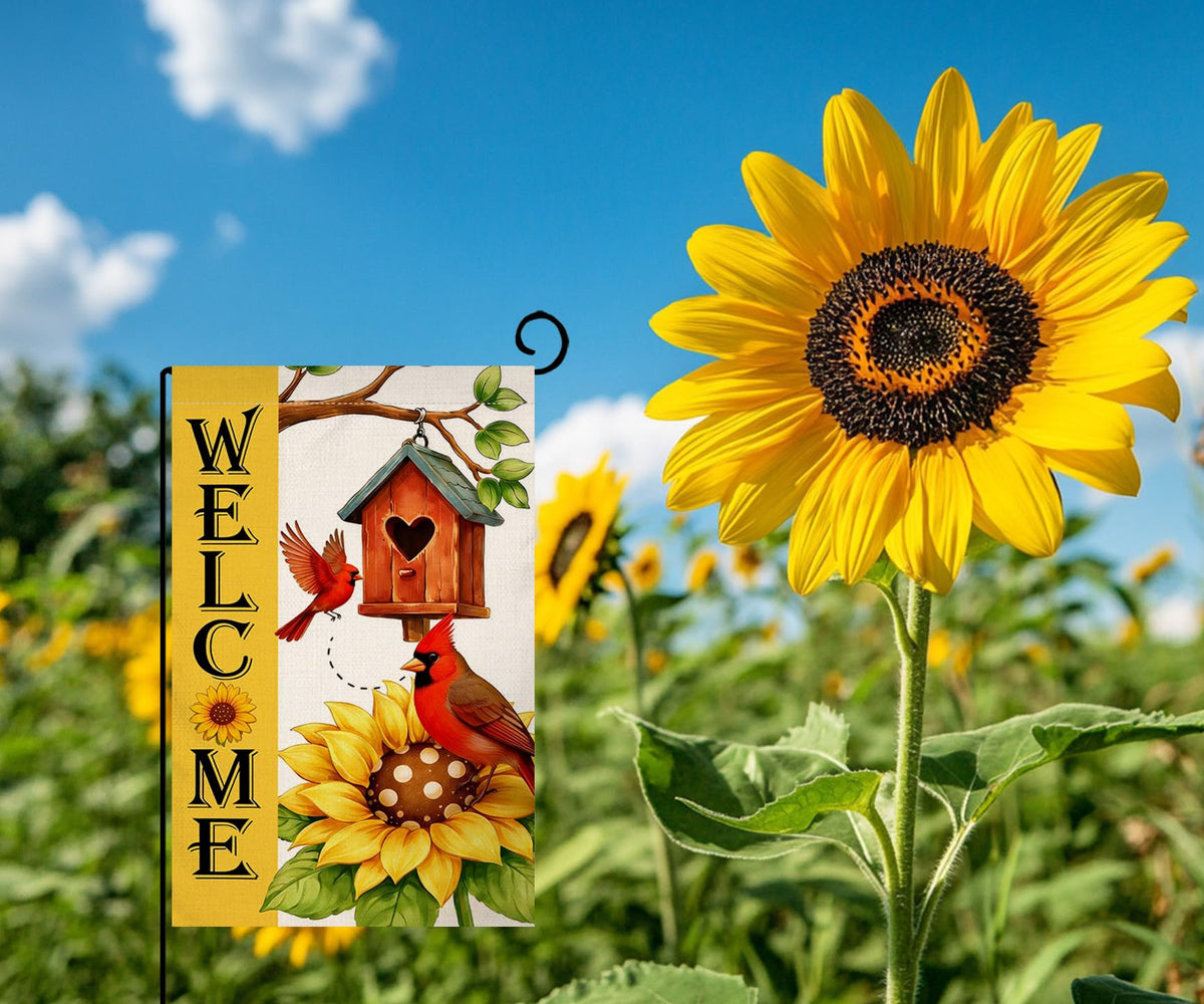 BLKWHT weather-resistant flag designed for outdoor seasonal use.