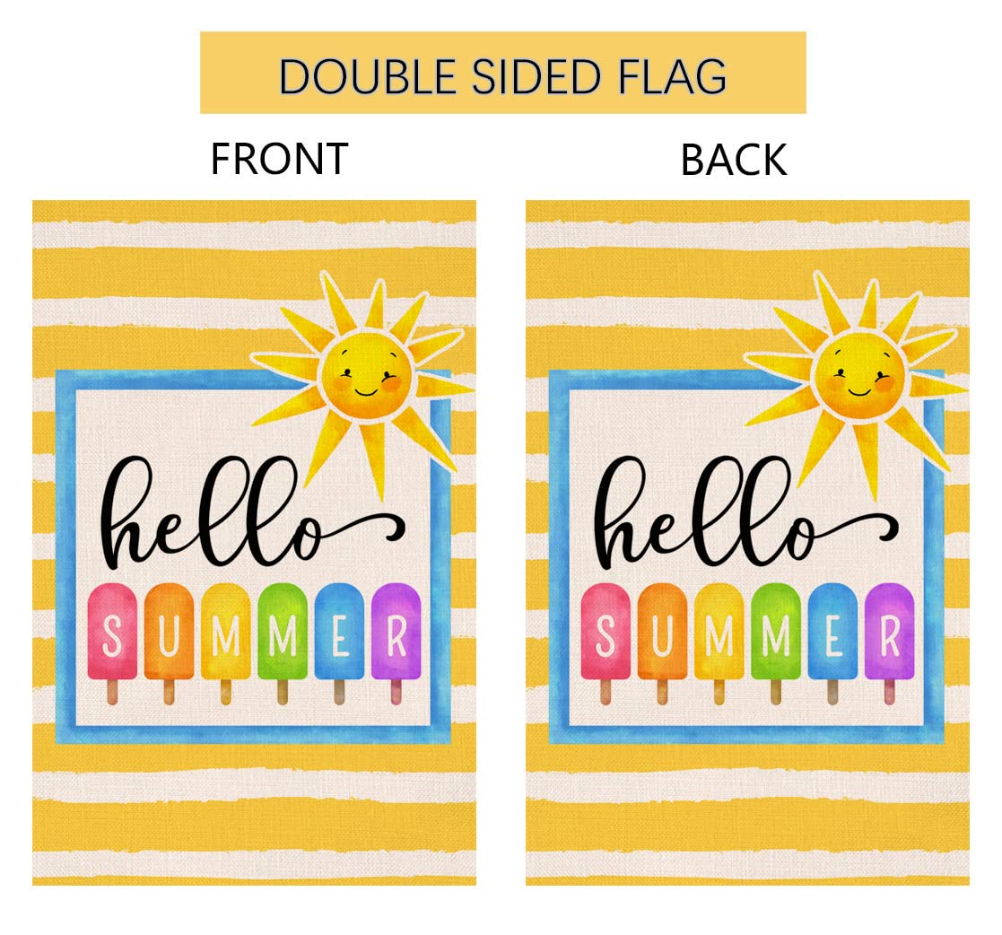 BLKWHT Outdoor flag brightens decks and patios with colorful summer design