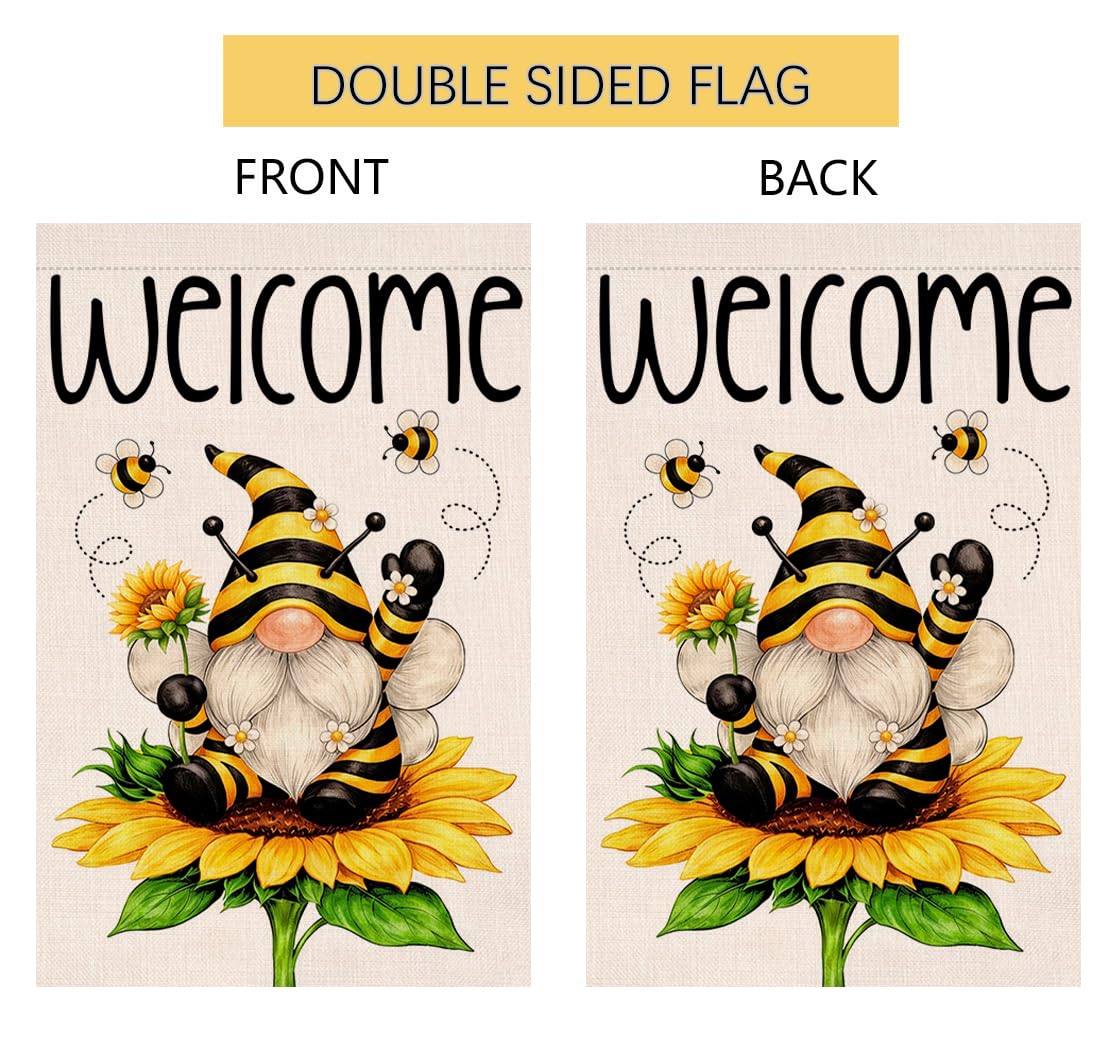 BLKWHT garden flag fits standard stands for easy display on patios.
