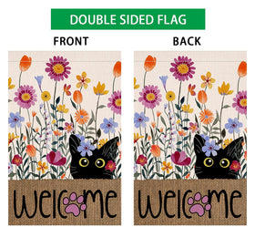 BLKWHT Purple floral pattern adds seasonal charm to yard