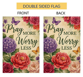 BLKWHT Weather-resistant garden flag, 12x18, durable outdoor decor year-round.