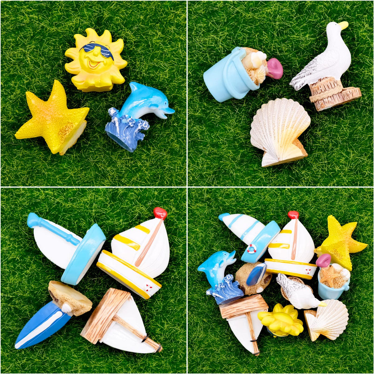 BLLREMIPSUR blue sailboat figurine adds character to water dioramas