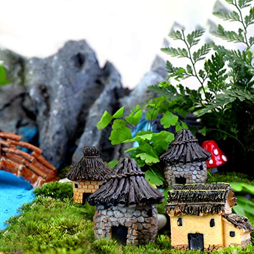 BLLREMIPSUR Fairy Garden Mini House 04 is a vivid village hut for miniature dioramas.