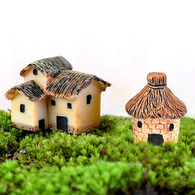 BLLREMIPSUR Fairy Garden Mini House 05 is a cute cottage for succulent planters and jars.