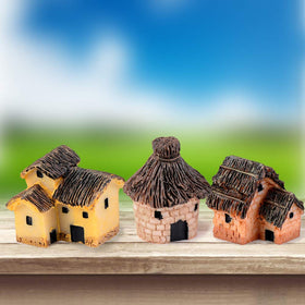 BLLREMIPSUR Fairy Garden Mini House 07 is durable yard decor for outdoor pots.