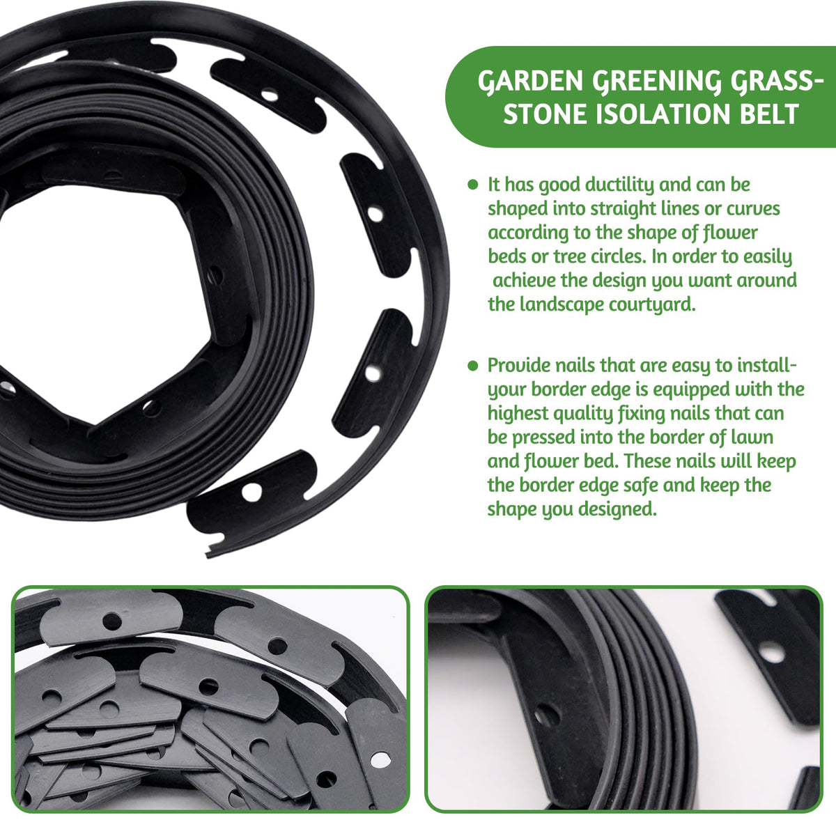 BLLREMIPSUR garden boundary edging flexibly follows beds and trees