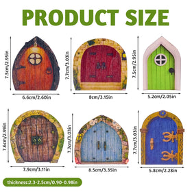BLLREMIPSUR wooden rainbow gate fairy door adds whimsy to small garden corners