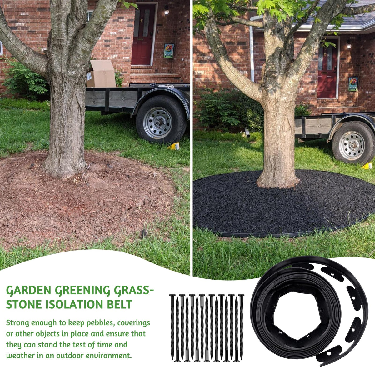 BLLREMIPSUR weather-resistant edging material withstands outdoor conditions
