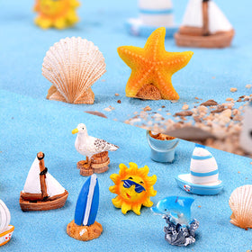BLLREMIPSUR wooden sailboat figurine creates nautical scenes in dollhouses