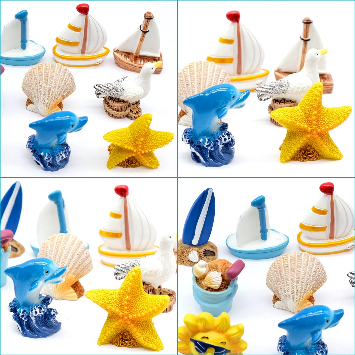 BLLREMIPSUR yellow sailboat figurine pops color in seaside miniatures