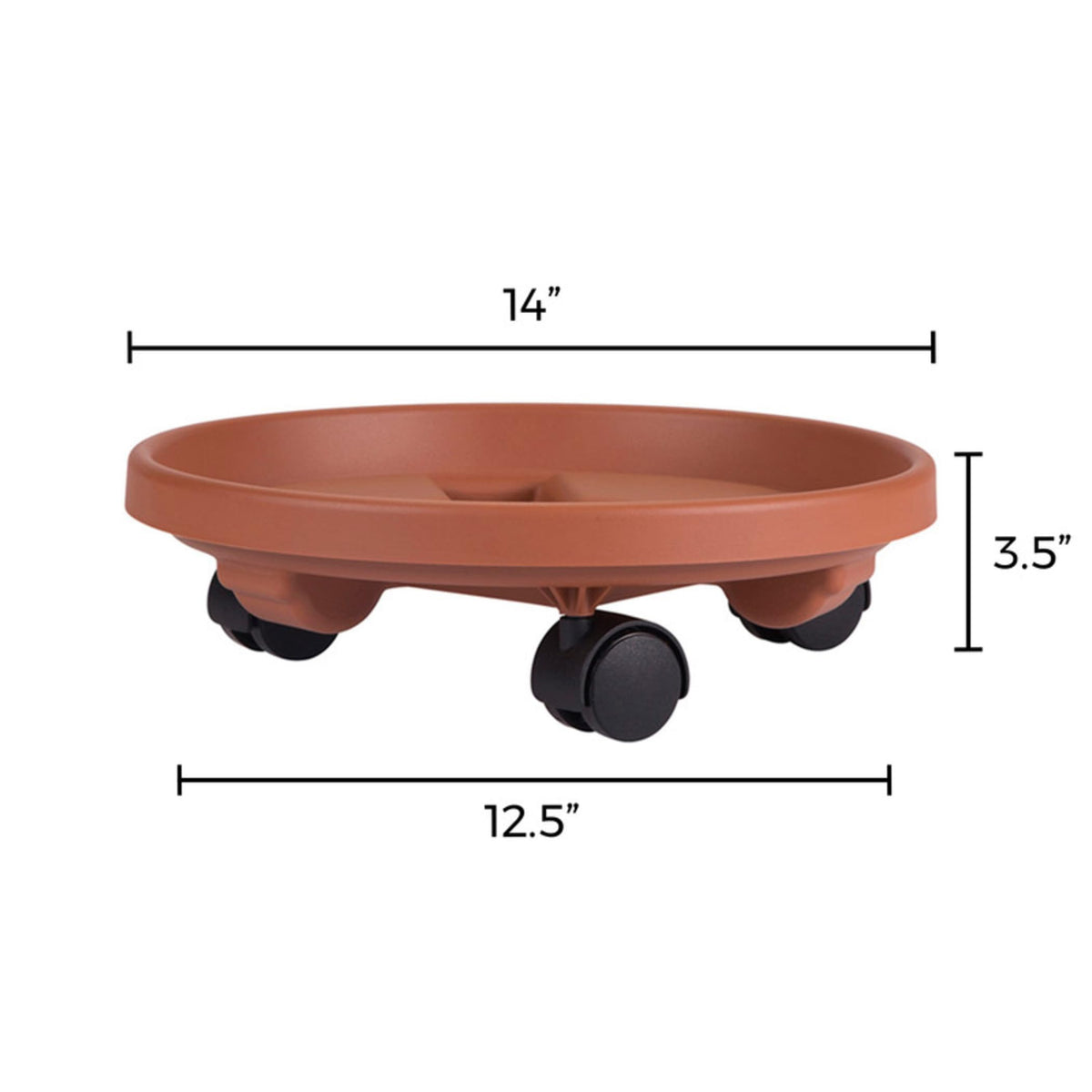 Bloem caddy featuring 360-degree caster wheels for easy repositioning.