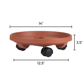 Bloem caddy featuring 360-degree caster wheels for easy repositioning.