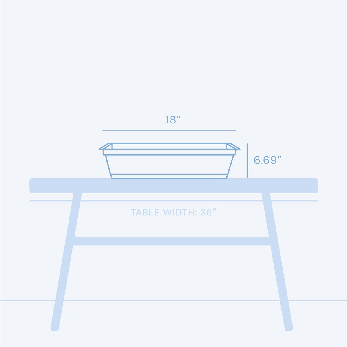 Bloem Dura Cotta 18-inch basil window box with saucer tray for indoor use.
