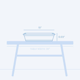 Bloem Dura Cotta 18-inch basil window box with saucer tray for indoor use.