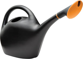 Thick-walled fade-resistant resin construction of Bloem Easy Pour watering can.