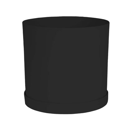 Bloem Mathers 10-inch black round planter for indoor and outdoor use