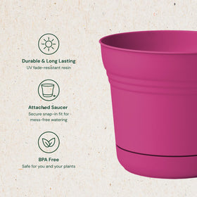Bloem Saturn drainage holes ensure proper drainage and root health
