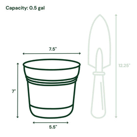 Bloem Saturn with saucer attached emphasizes mess-free drainage and surface protection