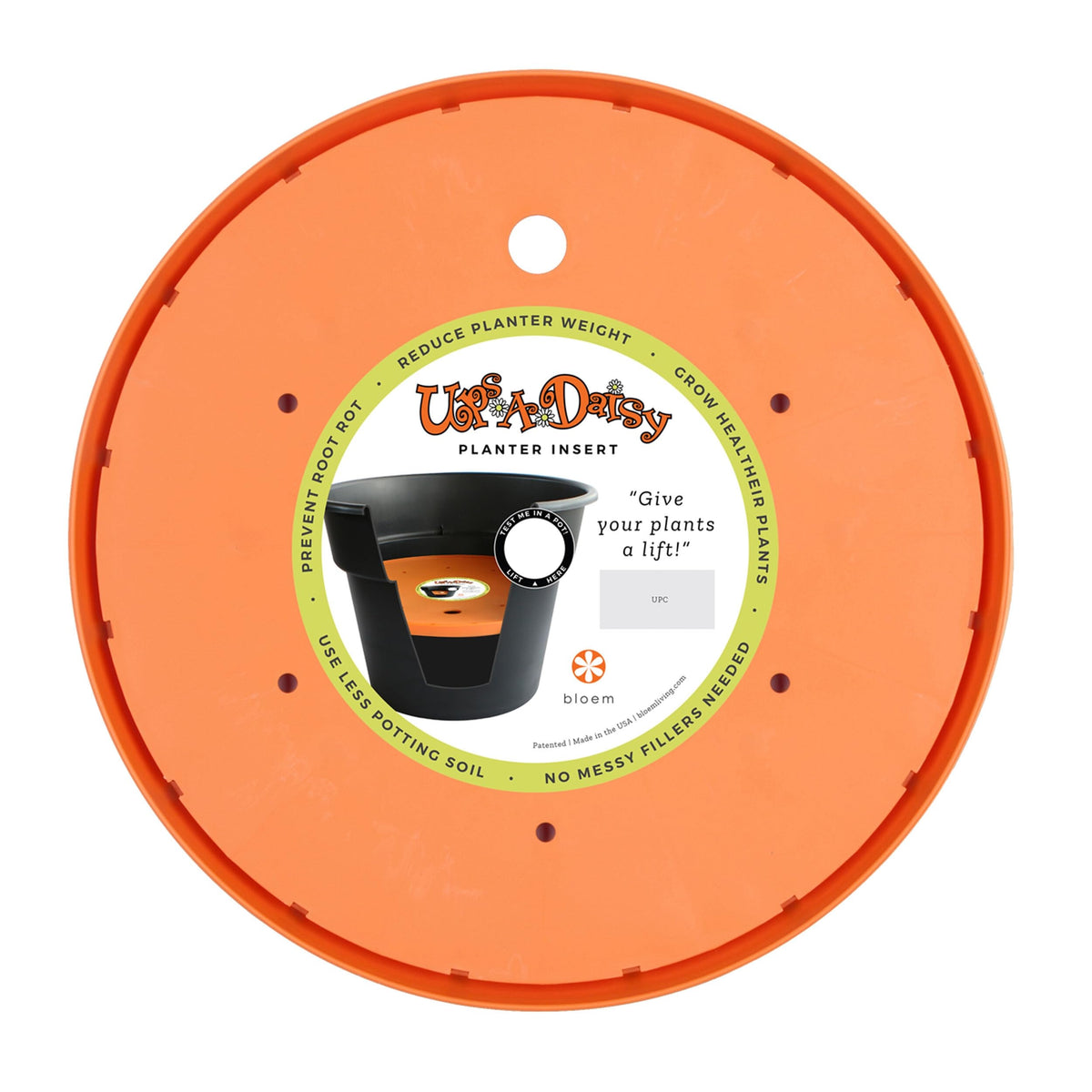 Bloem Ups-A-Daisy insert with drainage holes for healthier, well-drained potted plants.