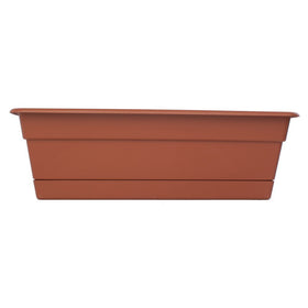 Bloem taracot 24 window box front view, ideal for vibrant balcony displays.