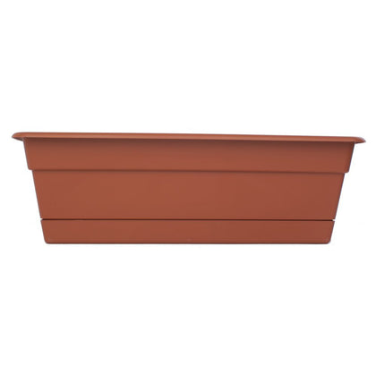 Bloem taracot 24 window box front view, ideal for vibrant balcony displays.