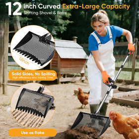 Bloksin adjustable-length handle at multiple heights for ergonomic use.