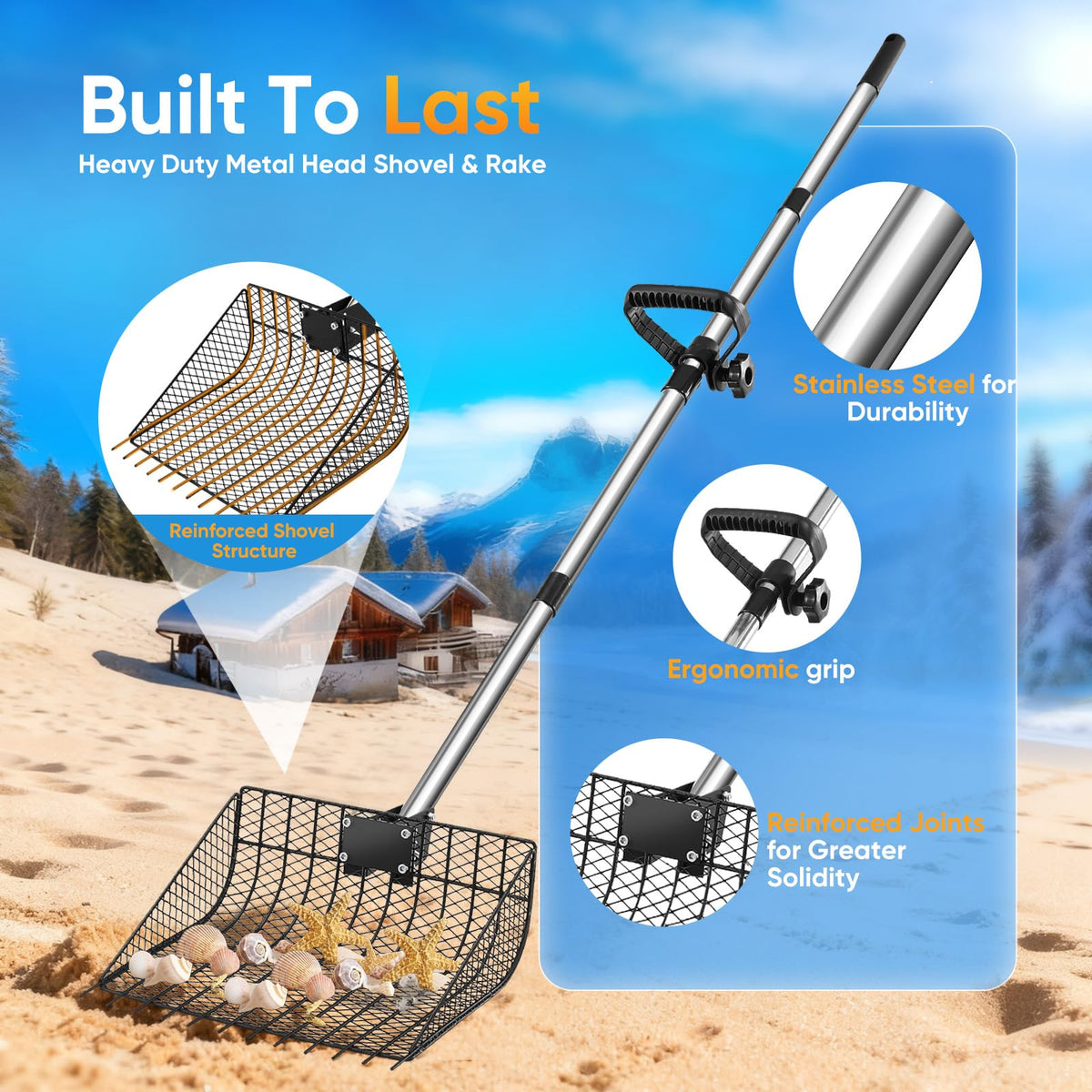 Bloksin fine-mesh 0.39-inch sieve separates droppings from bedding while saving time.