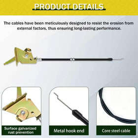 56 1/4 inch cable length fits Exmark and Toro models