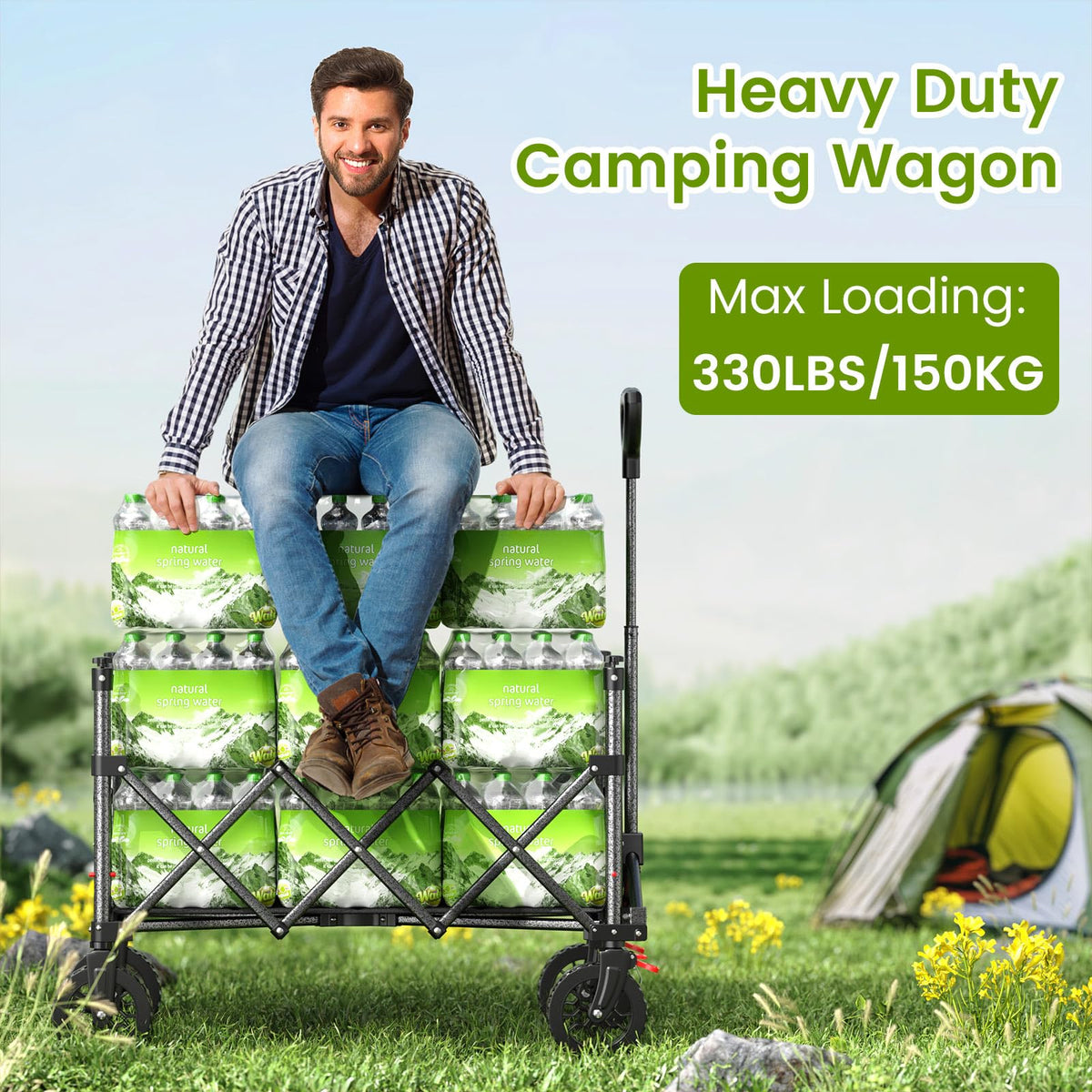 Blomoba wagon offers 180L capacity for groceries and gear