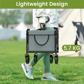 Blomoba collapsible wagon folded compact size fits into car trunk
