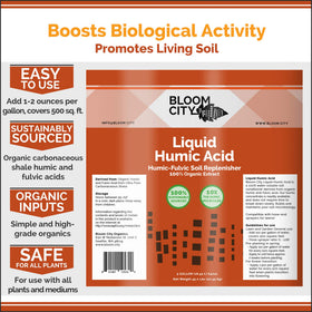 Bloom City Humic Acid lawn application spray ready for coverage.