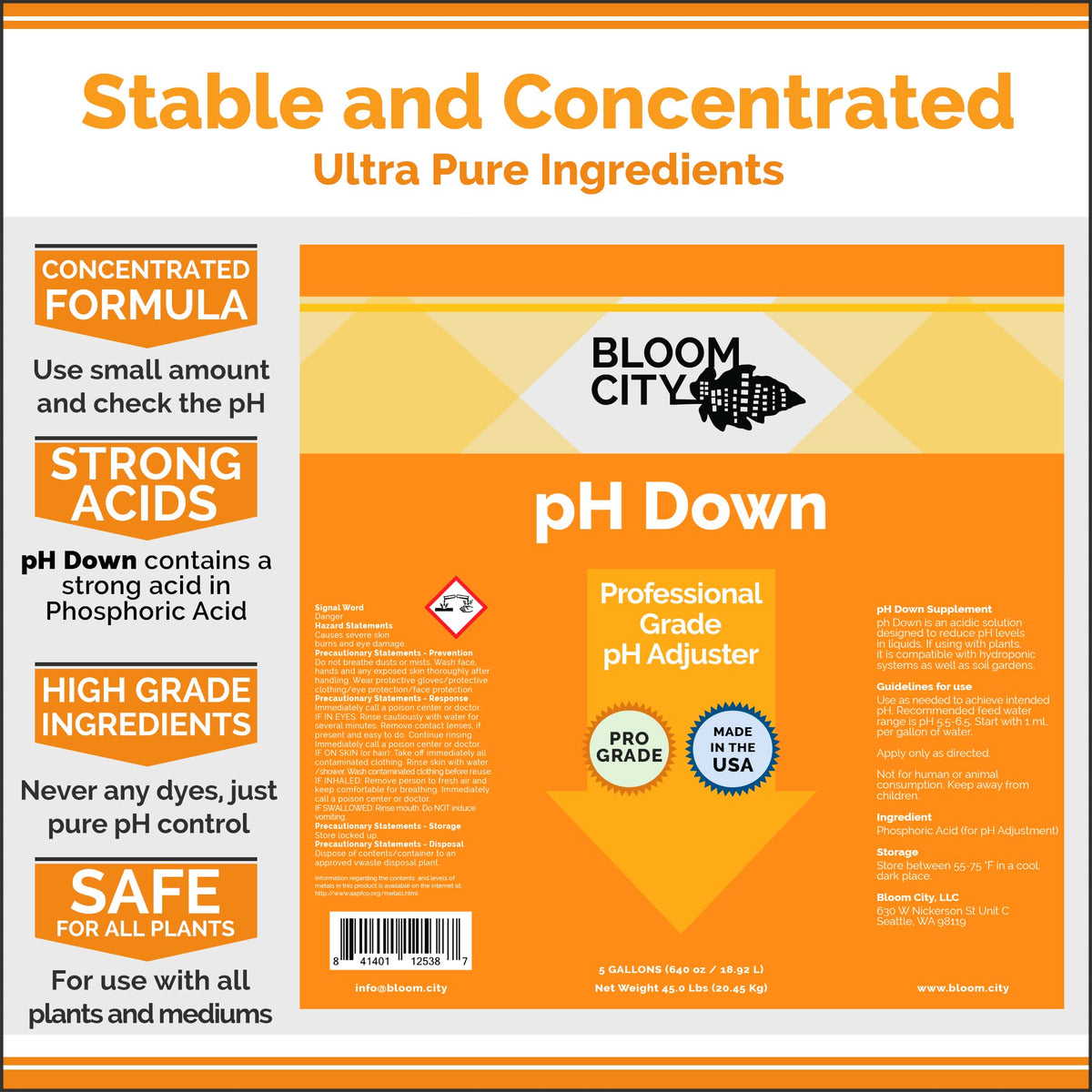 Bloom City pH Down liquid mixing into water for precise adjustment