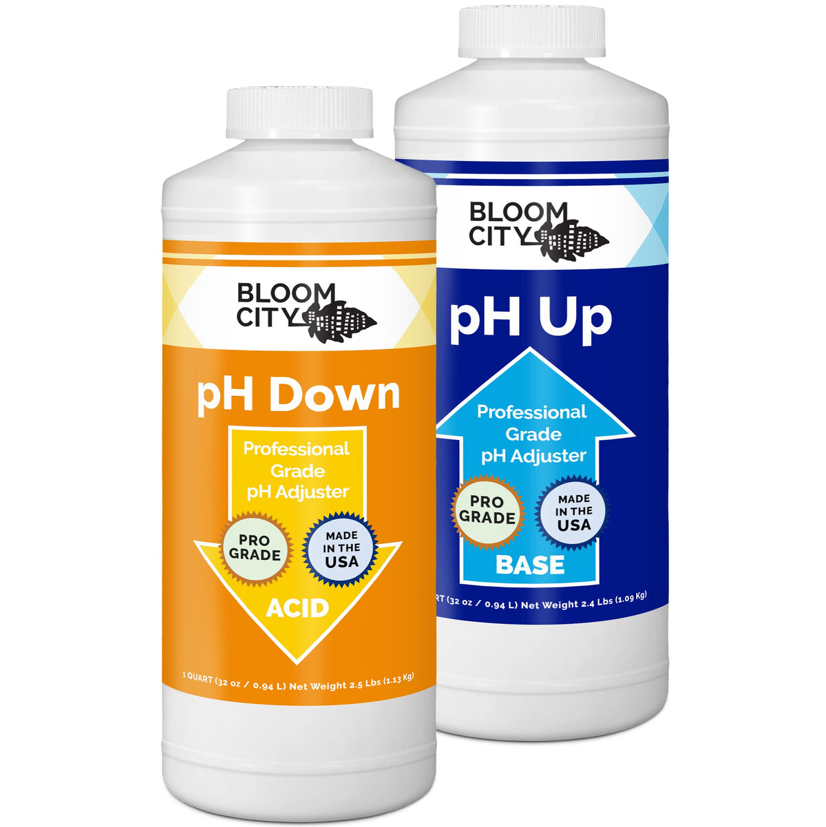 Bloom City pH Up Down Control Kit bottles for balanced nutrient solutions.