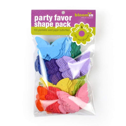 Bloomin Seed Paper Butterfly Shapes Pack front view, ready to plant for wildflowers.